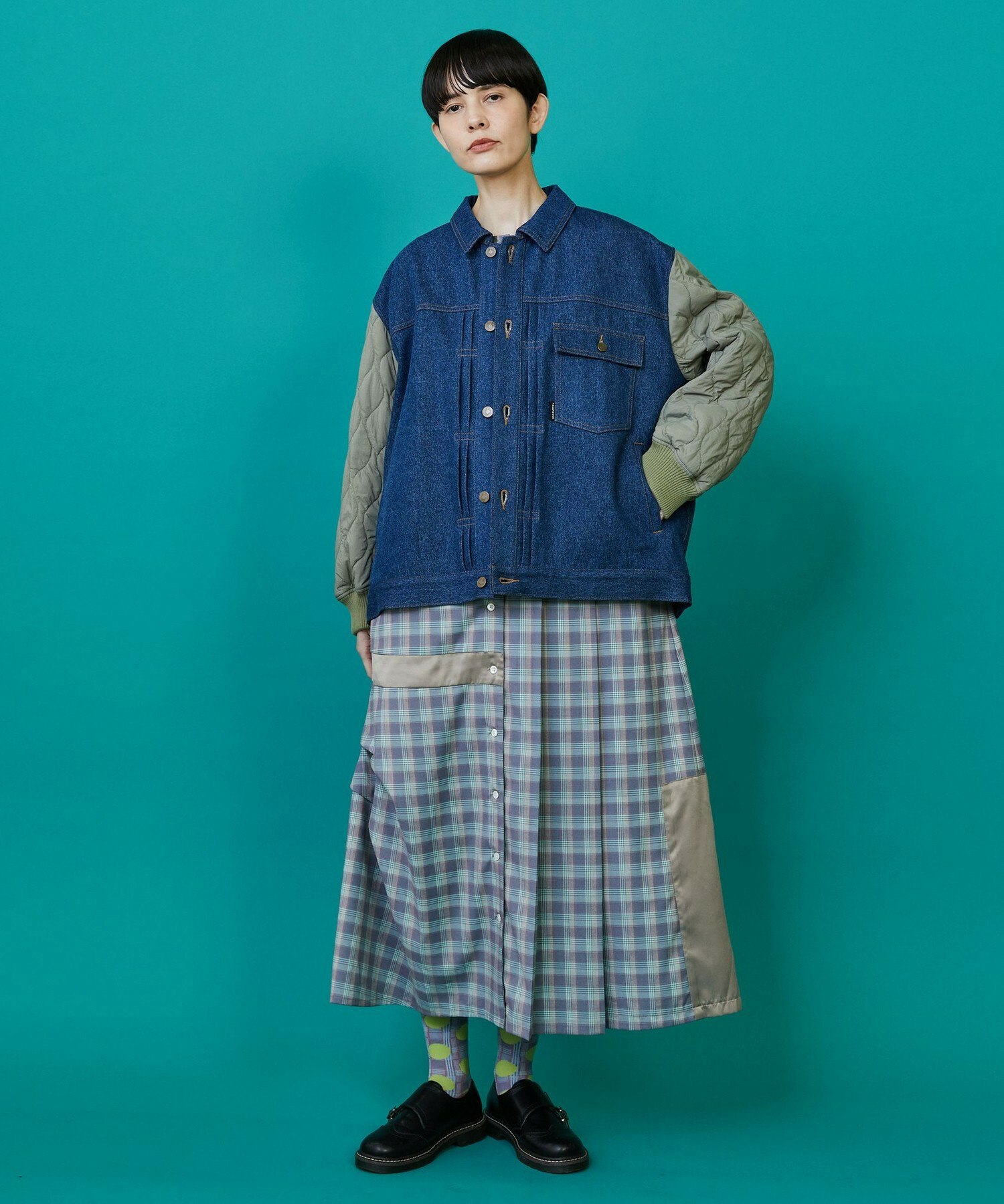 【FRAPBOIS】デニキルト ブルゾン 詳細画像 ネイビー 6