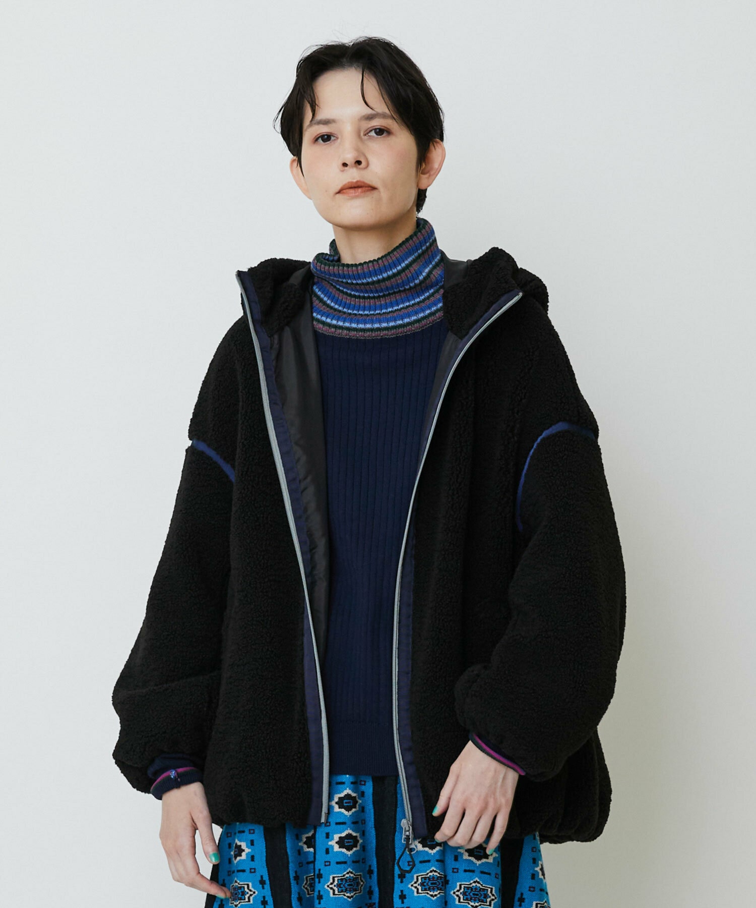 【FRAPBOIS】ポコボコ ブルゾン 詳細画像 ブラック 1