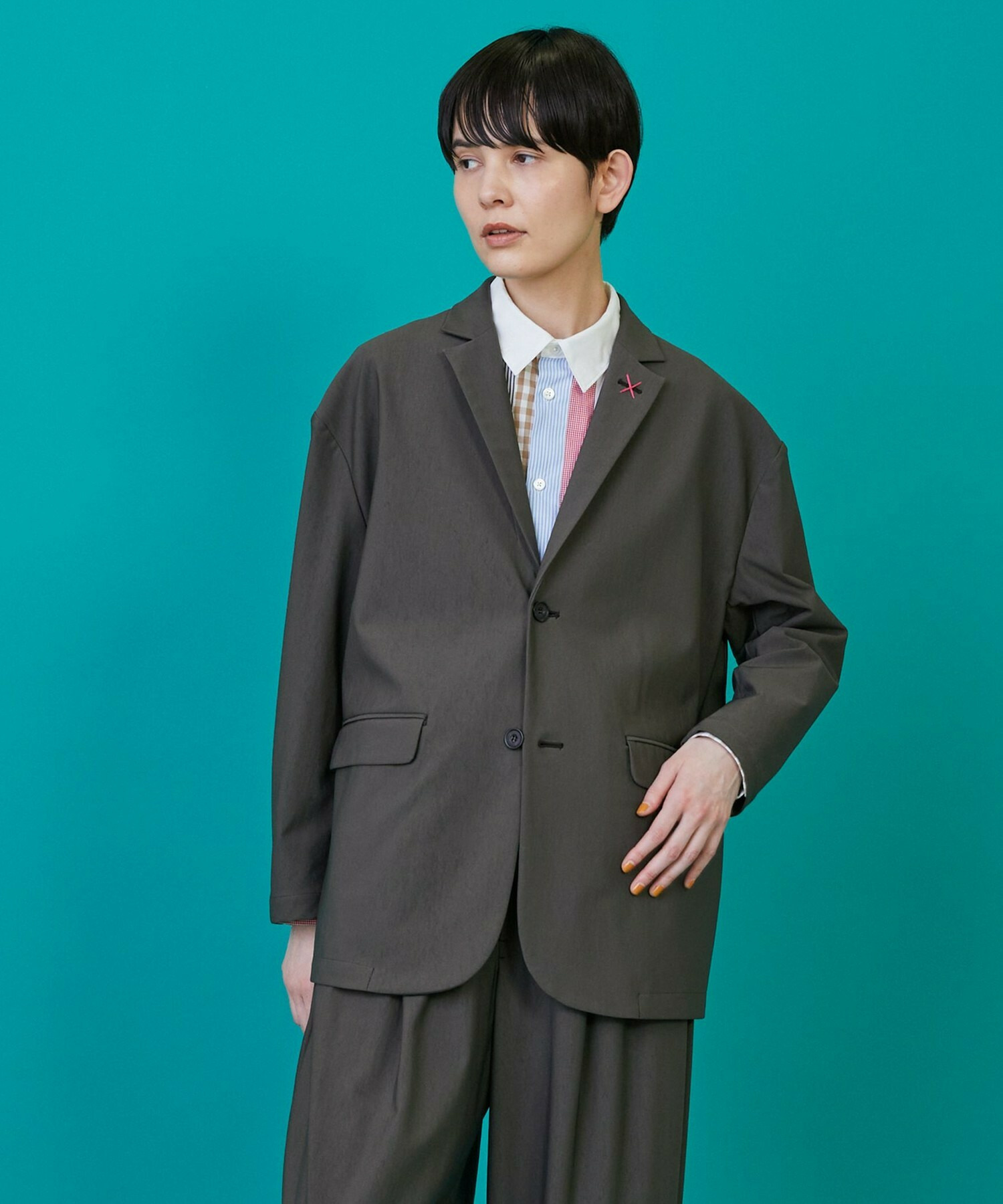 【FRAPBOIS】クールタッチ ジャケット 詳細画像 チャコールグレー 1