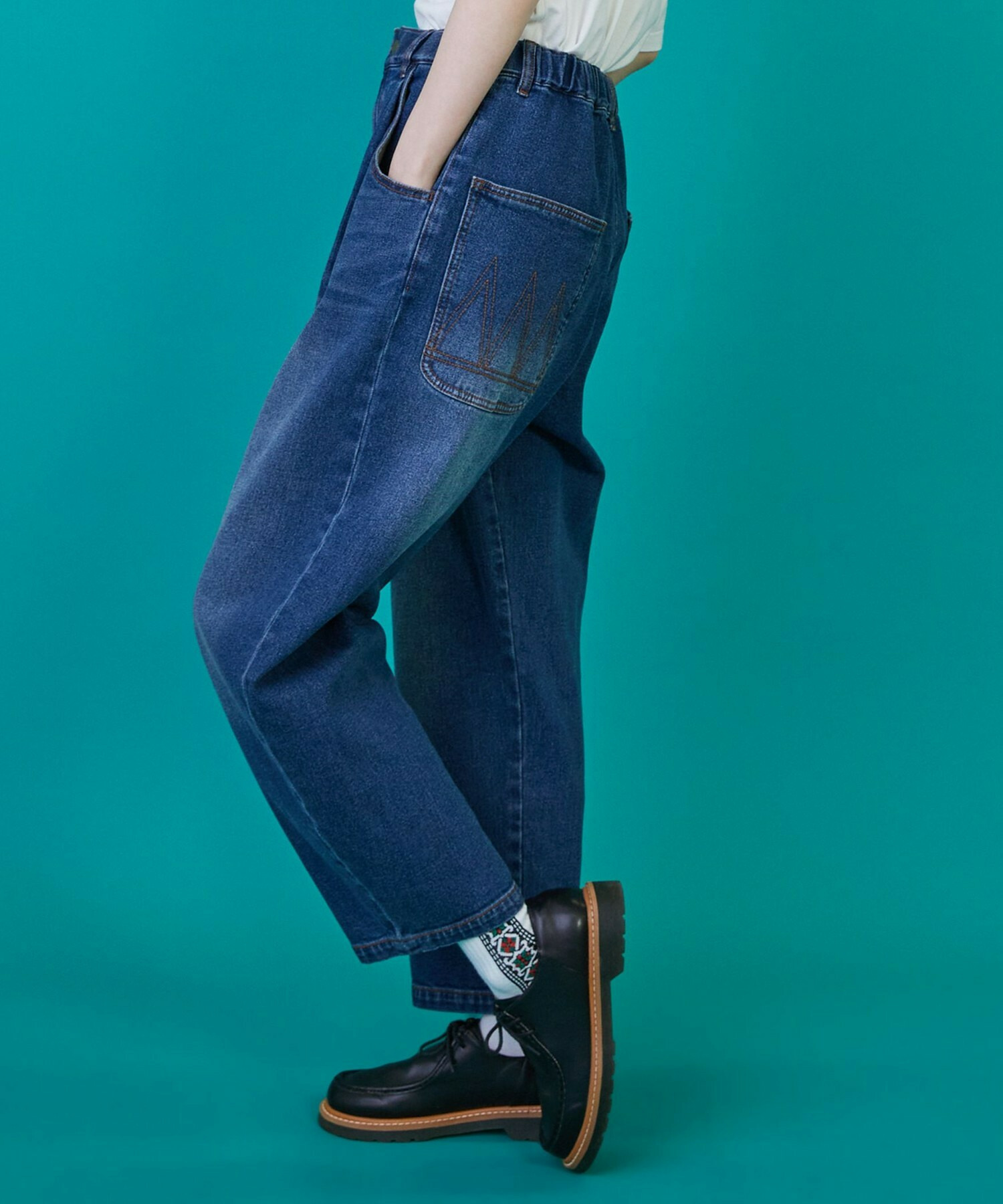 【FRAPBOIS】カーブデニム3 パンツ 詳細画像 ブラック 1