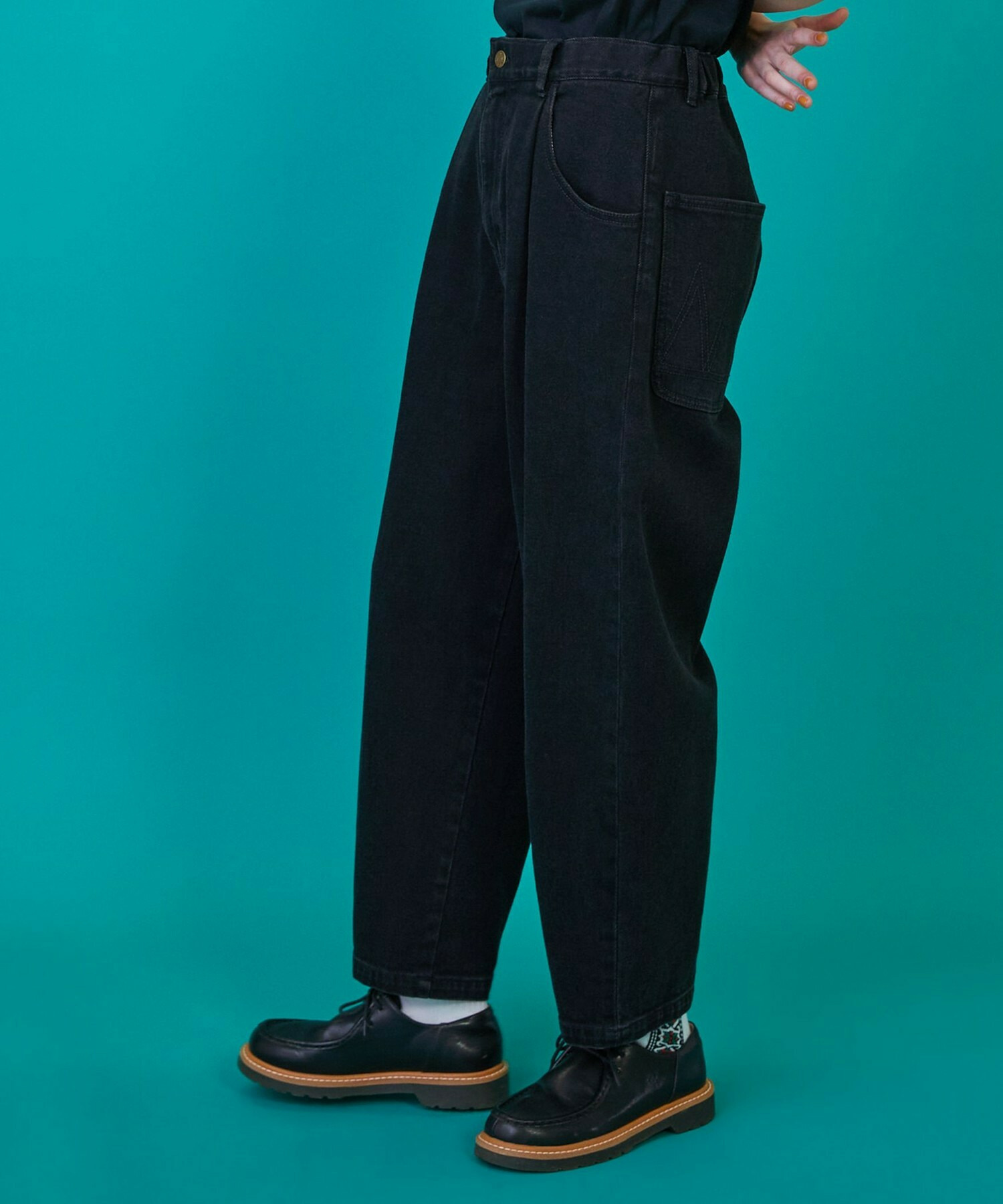 【FRAPBOIS】カーブデニム3 パンツ 詳細画像 ブラック 15