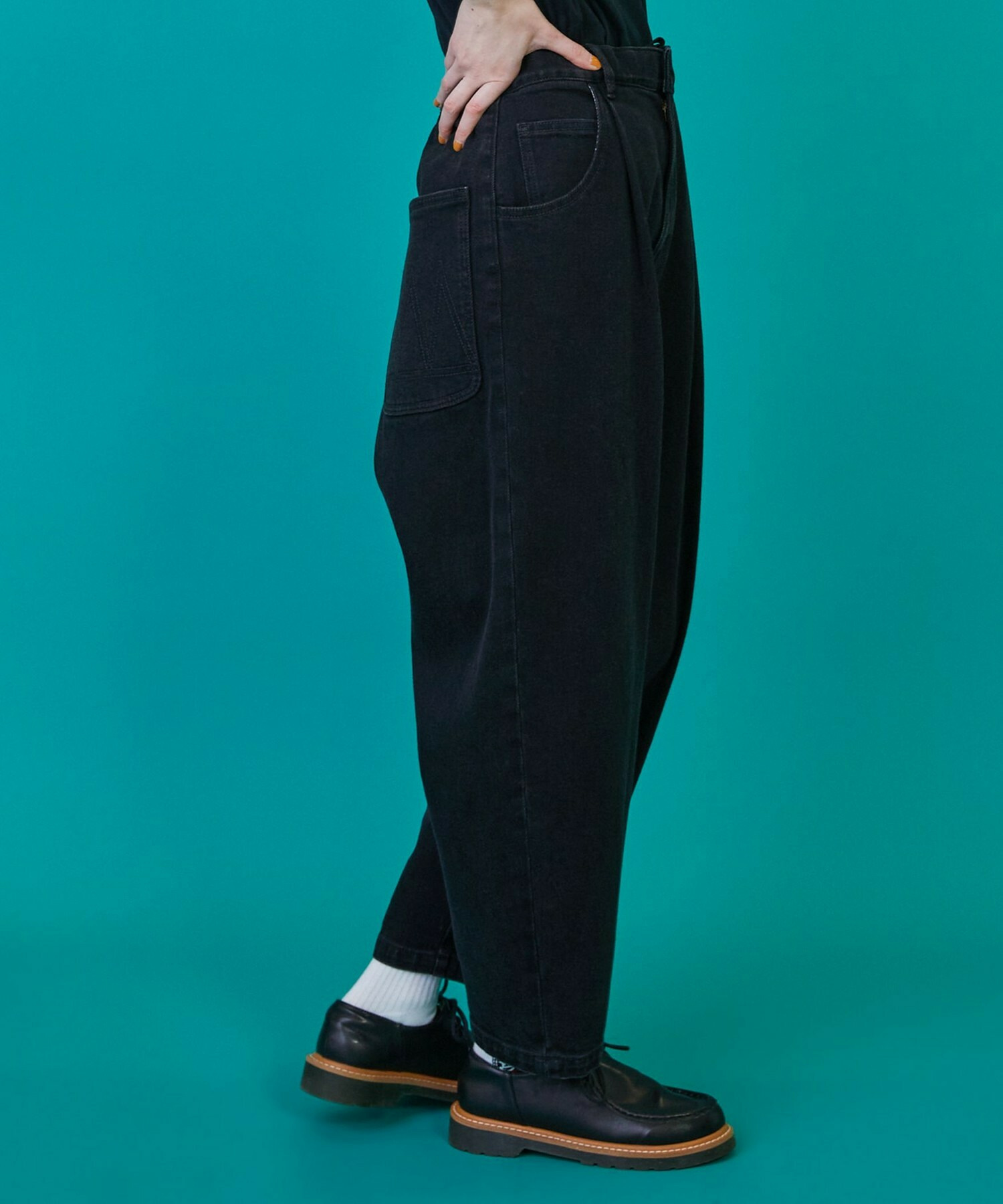 【FRAPBOIS】カーブデニム3 パンツ 詳細画像 ブラック 17