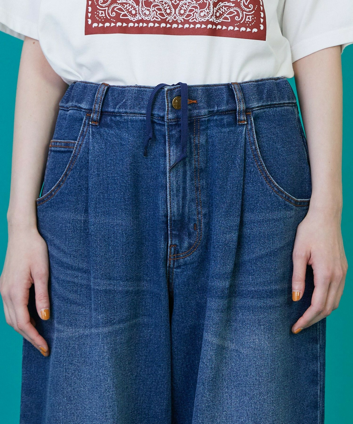 【FRAPBOIS】カーブデニム3 パンツ 詳細画像 ブラック 4