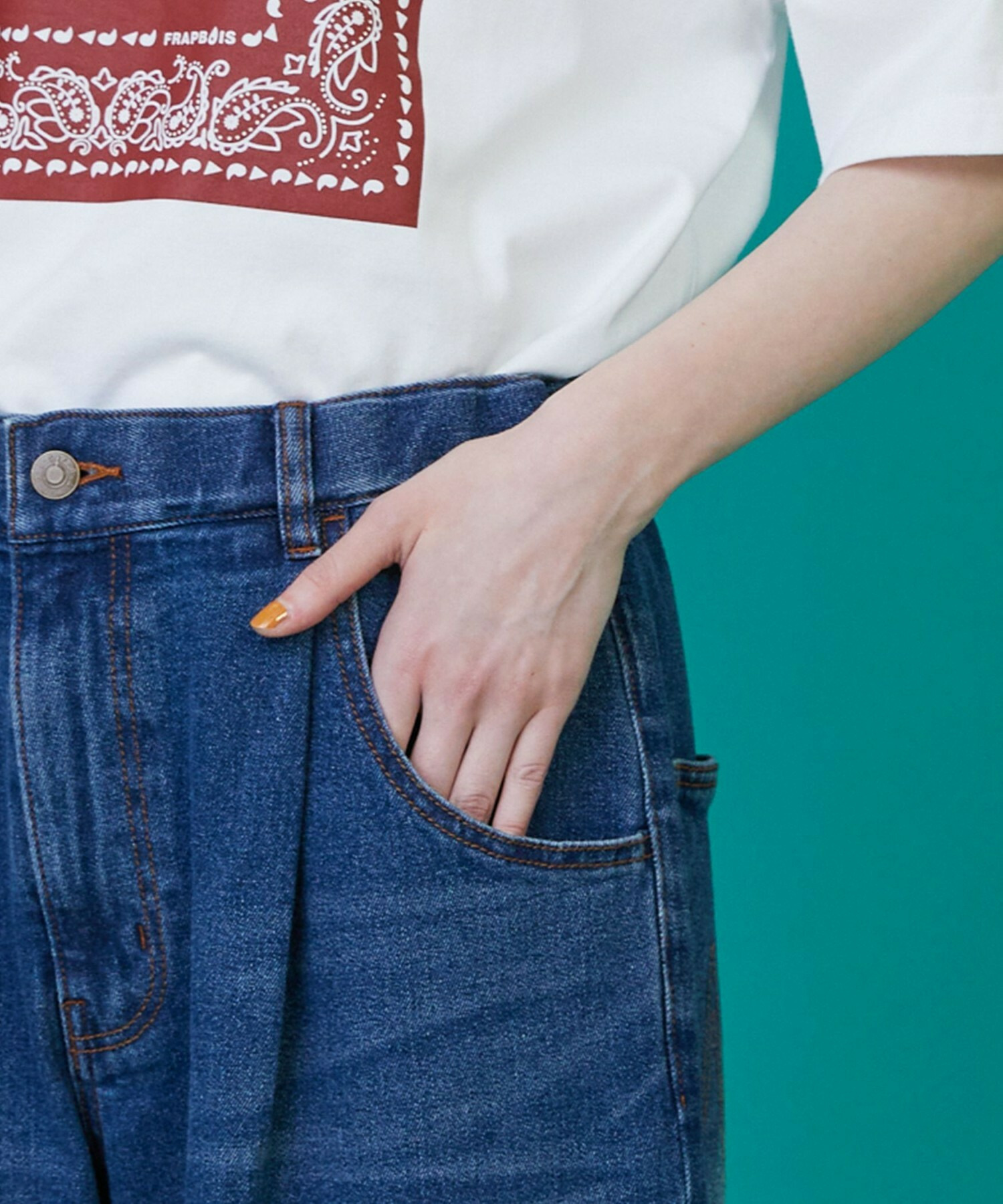 【FRAPBOIS】カーブデニム3 パンツ 詳細画像 ブラック 5