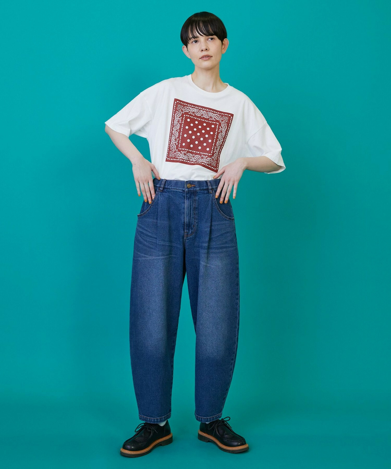 【FRAPBOIS】カーブデニム3 パンツ 詳細画像 ブラック 7