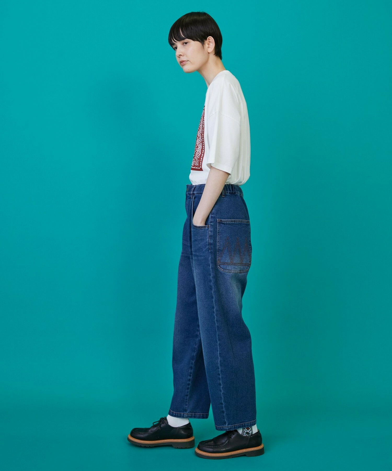 【FRAPBOIS】カーブデニム3 パンツ 詳細画像 ブラック 8