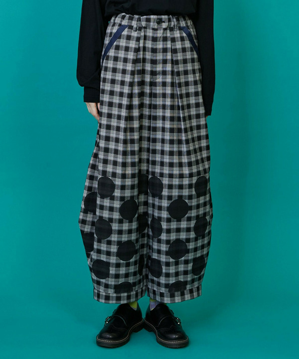 チェックオンドット パンツ 詳細画像 ブラック系その他 1