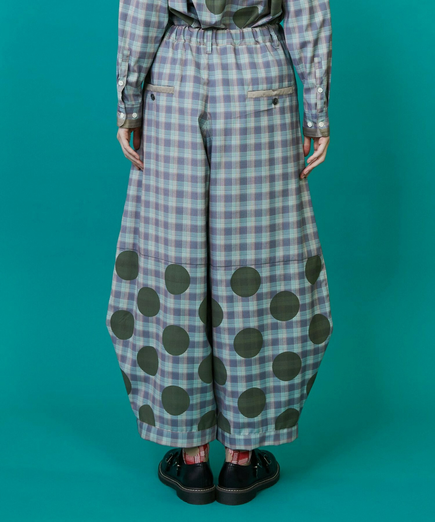 【FRAPBOIS】チェックオンドット パンツ 詳細画像 ブラック系その他 2