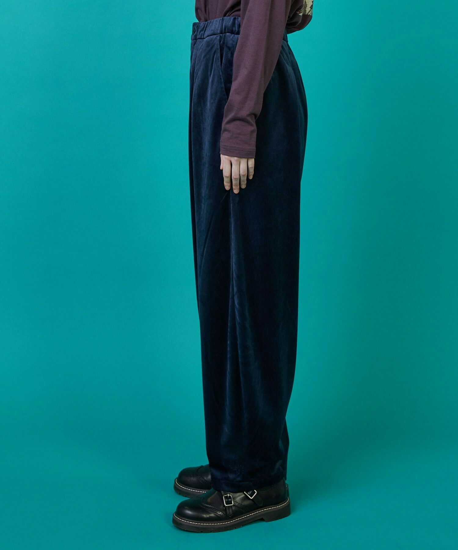 【FRAPBOIS】ベロアサール パンツ 詳細画像 ネイビー 11