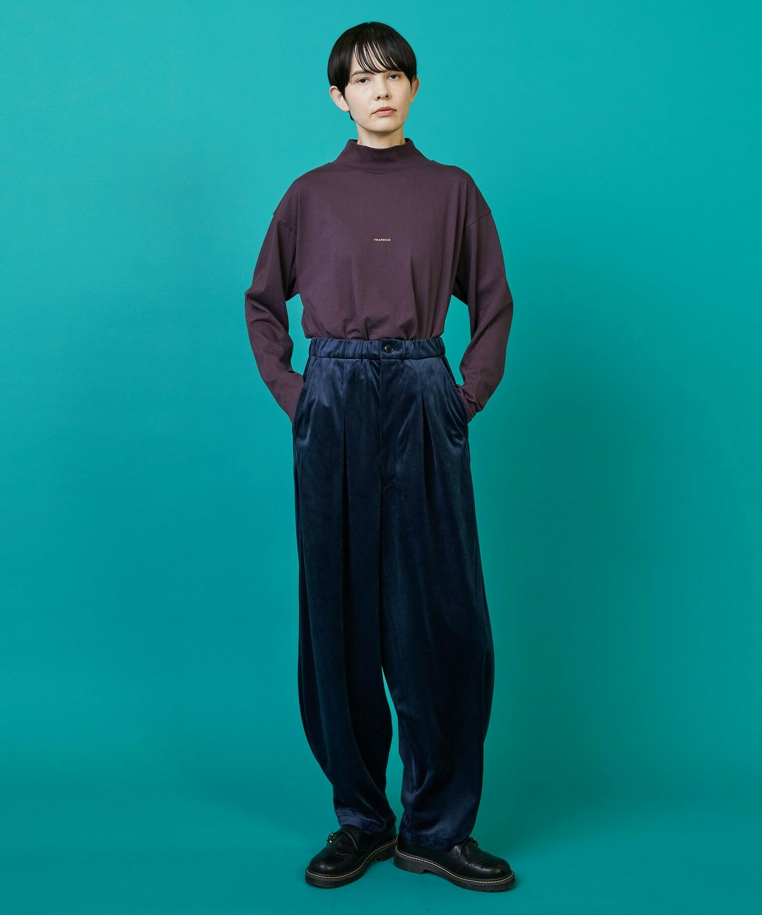 【FRAPBOIS】ベロアサール パンツ 詳細画像 ネイビー 13