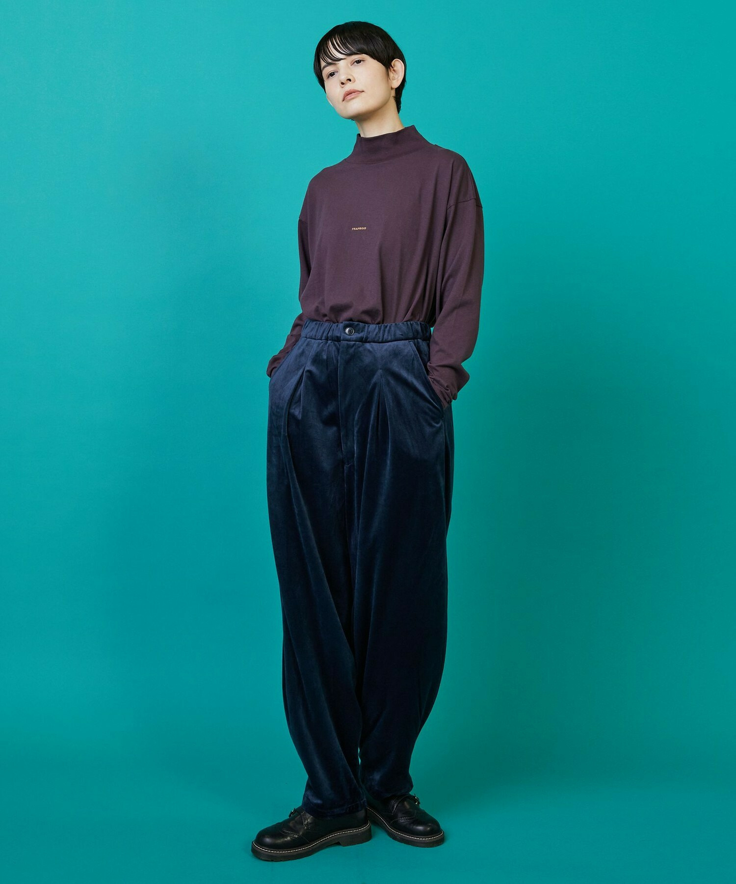 【FRAPBOIS】ベロアサール パンツ 詳細画像 ネイビー 14