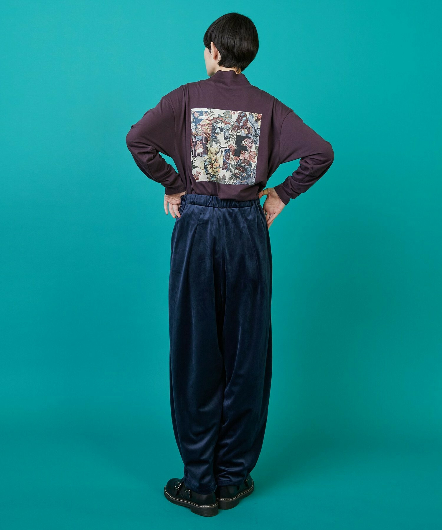 【FRAPBOIS】ベロアサール パンツ 詳細画像 ネイビー 16