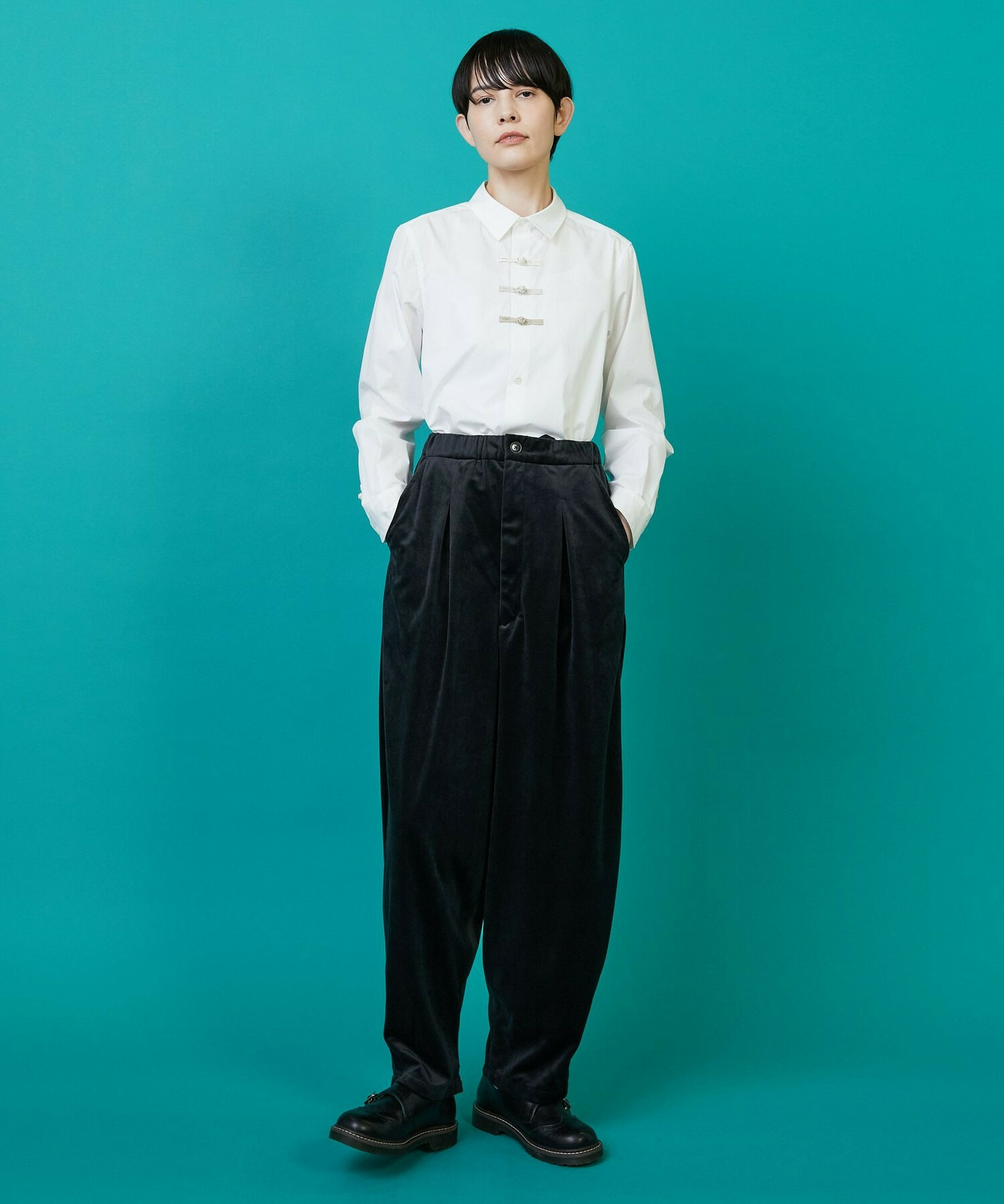 【FRAPBOIS】ベロアサール パンツ 詳細画像 ネイビー 6