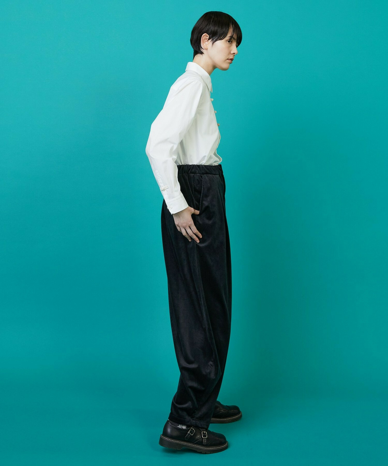 【FRAPBOIS】ベロアサール パンツ 詳細画像 ネイビー 9