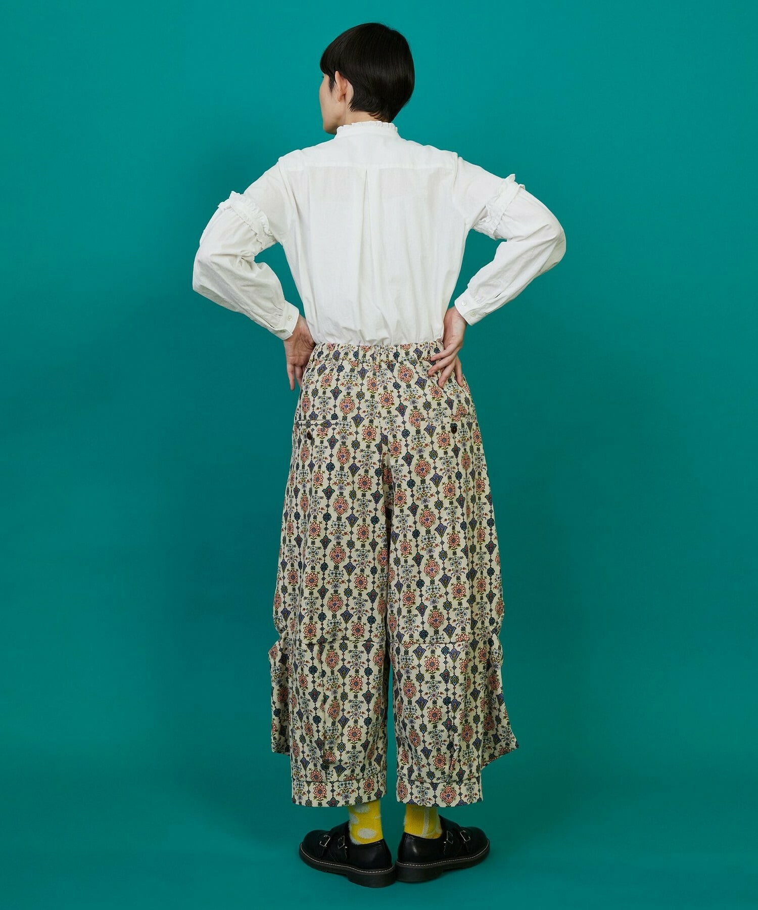 【FRAPBOIS】ドライフラワー パンツ 詳細画像 グレー系その他 10