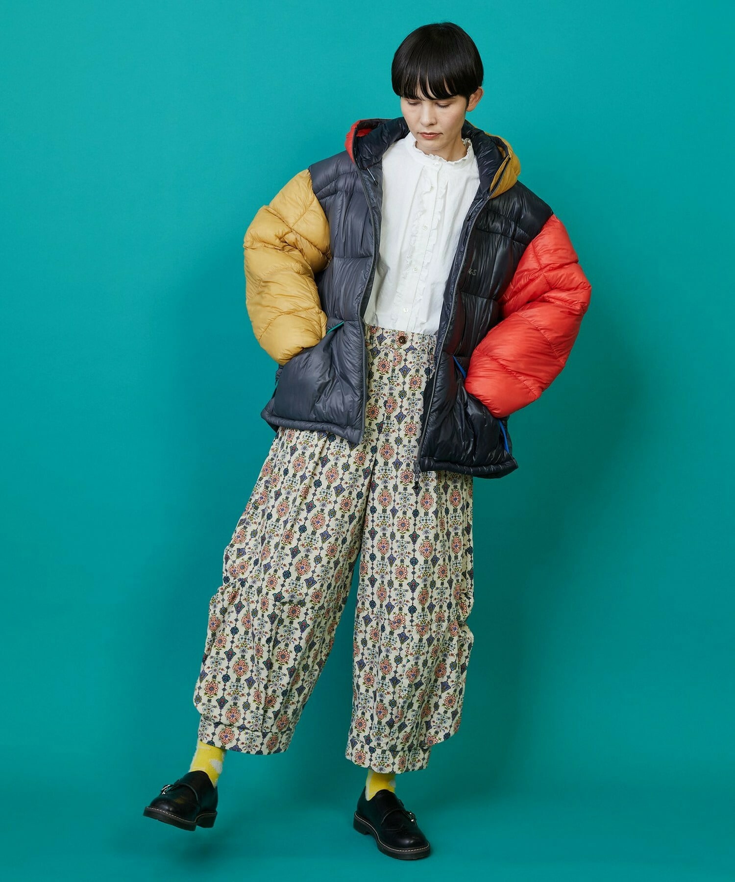 【FRAPBOIS】ドライフラワー パンツ 詳細画像 グレー系その他 12