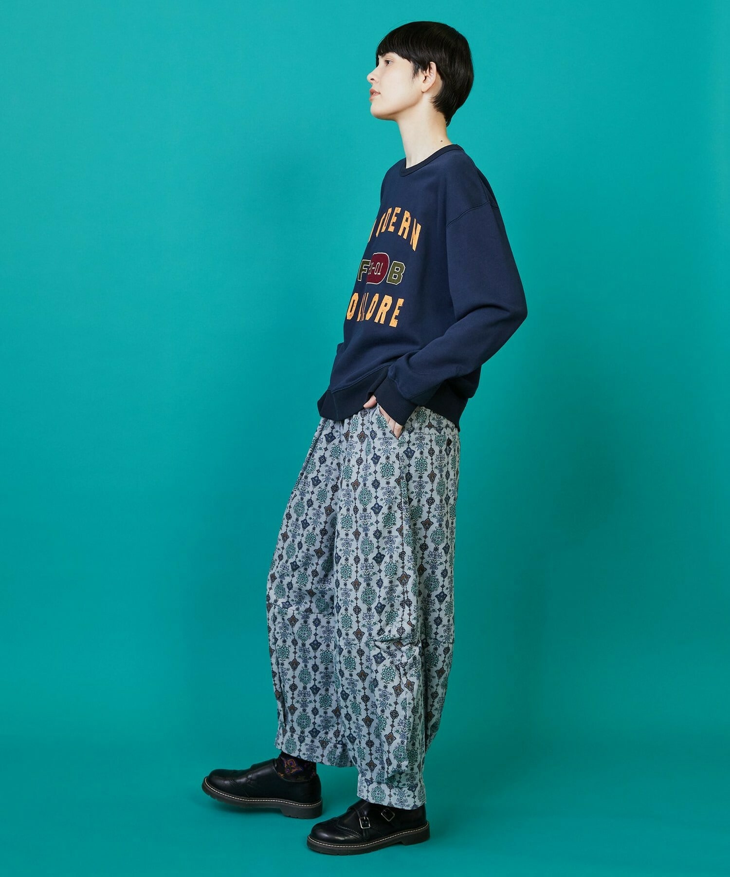 【FRAPBOIS】ドライフラワー パンツ 詳細画像 グレー系その他 17