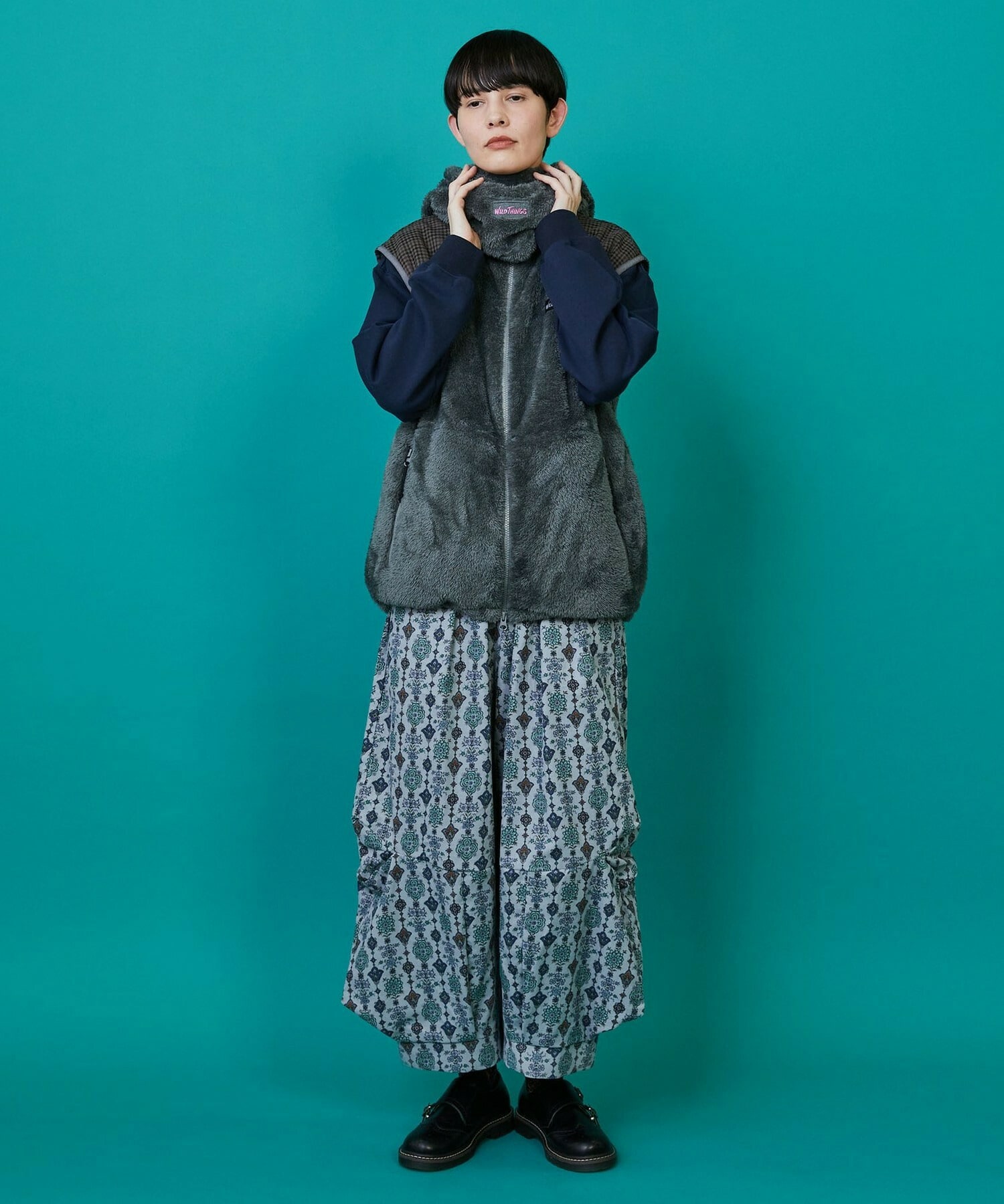 【FRAPBOIS】ドライフラワー パンツ 詳細画像 グレー系その他 22