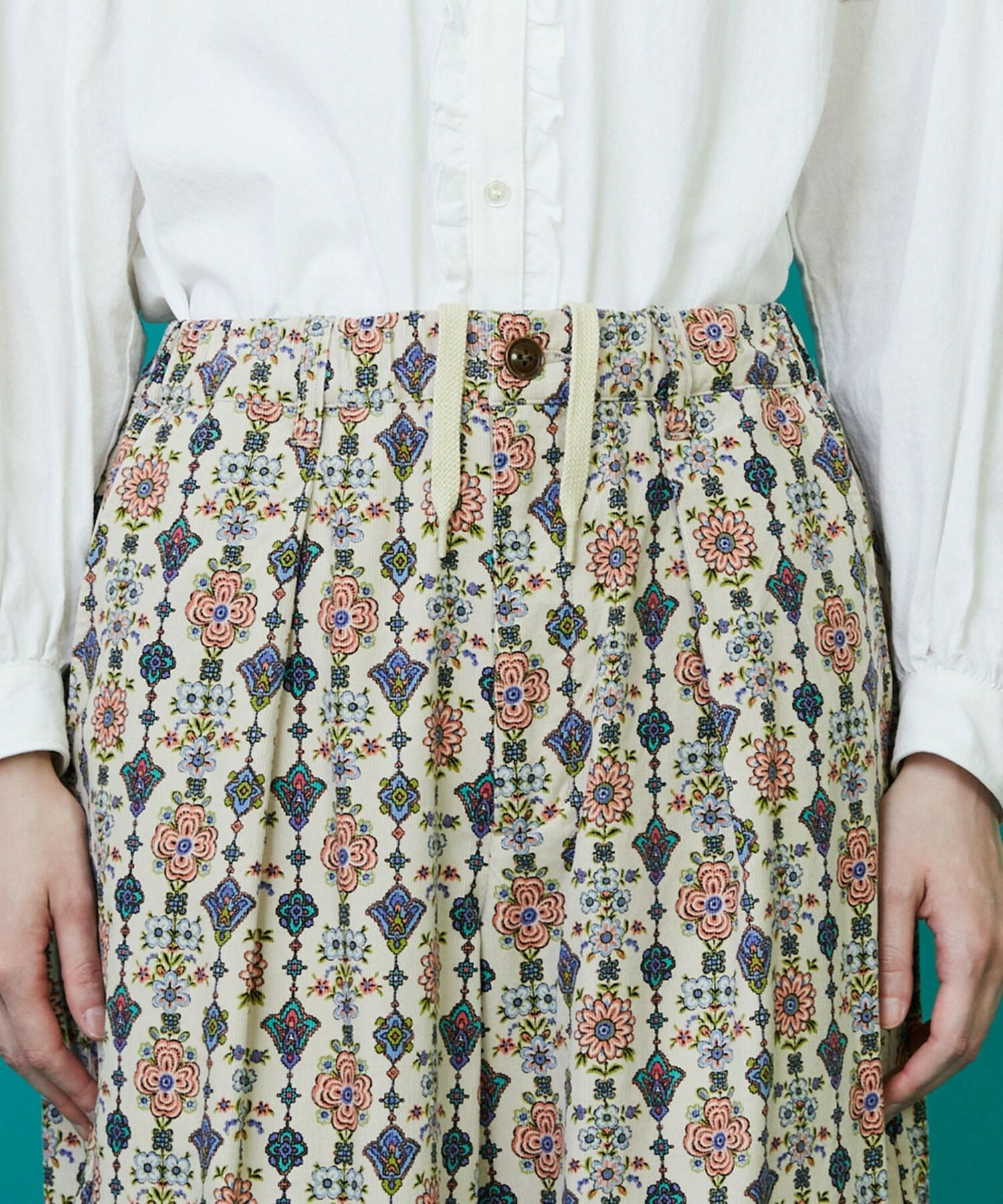 【FRAPBOIS】ドライフラワー パンツ 詳細画像 グレー系その他 5