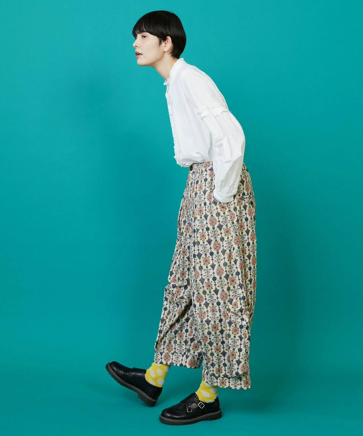 【FRAPBOIS】ドライフラワー パンツ 詳細画像 グレー系その他 9