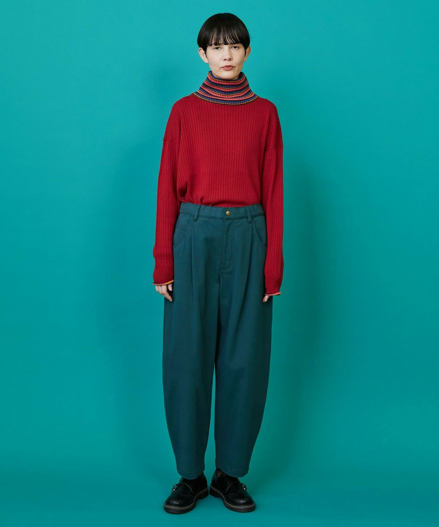 【FRAPBOIS】カーブツイル パンツ 詳細画像 グリーン 21