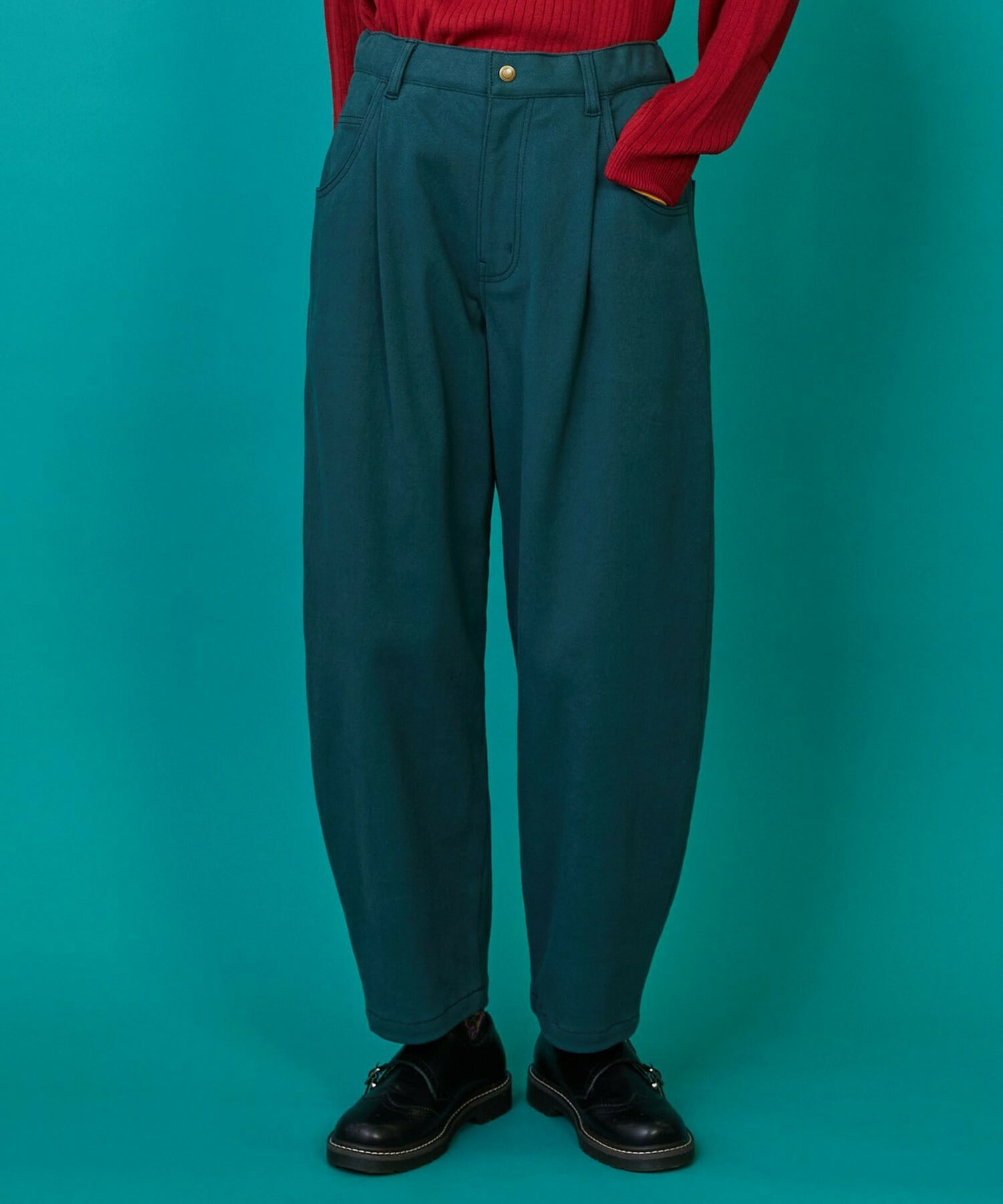 【FRAPBOIS】カーブツイル パンツ 詳細画像 グリーン 1