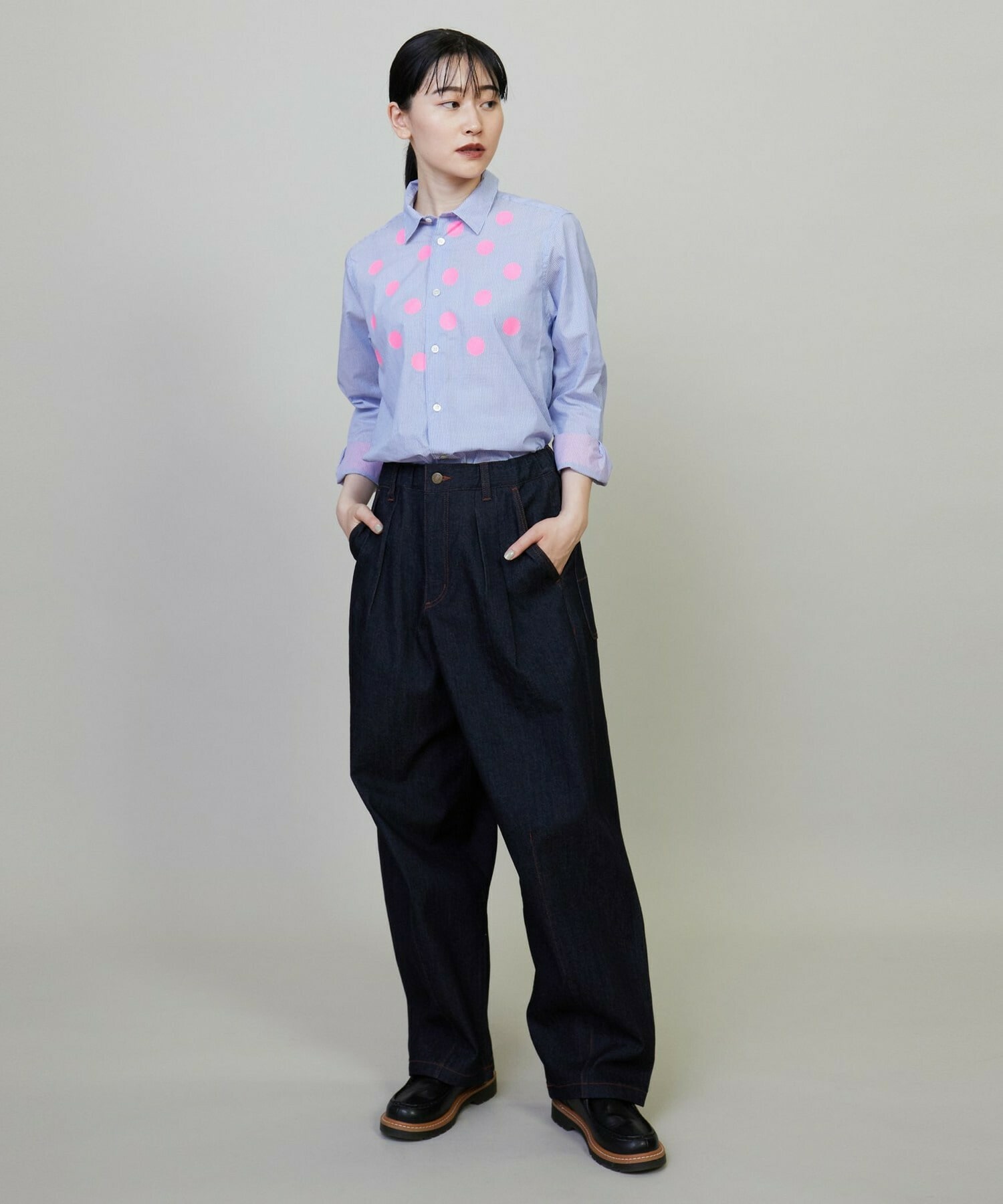 【FRAPBOIS】モーメントデニム デニムパンツ 詳細画像 サックスブルー 17