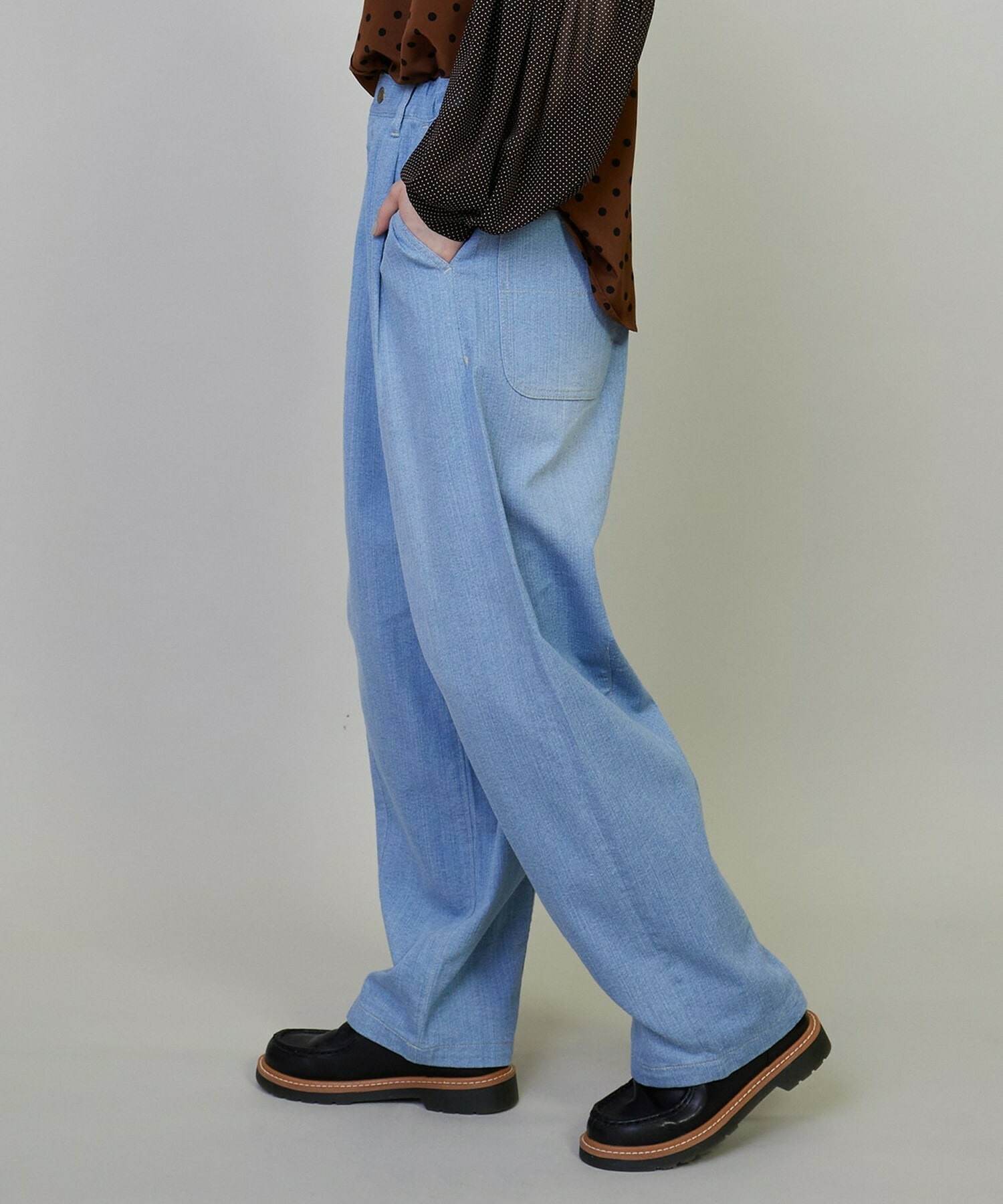 【FRAPBOIS】モーメントデニム デニムパンツ 詳細画像 サックスブルー 20