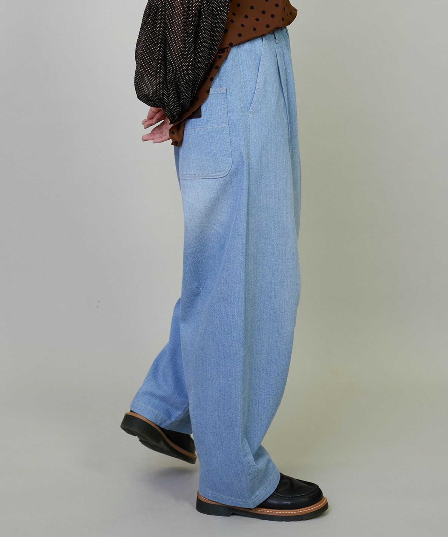 【FRAPBOIS】モーメントデニム デニムパンツ 詳細画像 サックスブルー 22