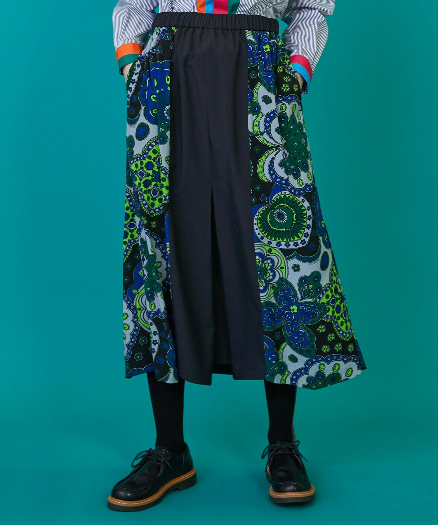 【FRAPBOIS】スカーフル スカート 詳細画像 ブラック 1