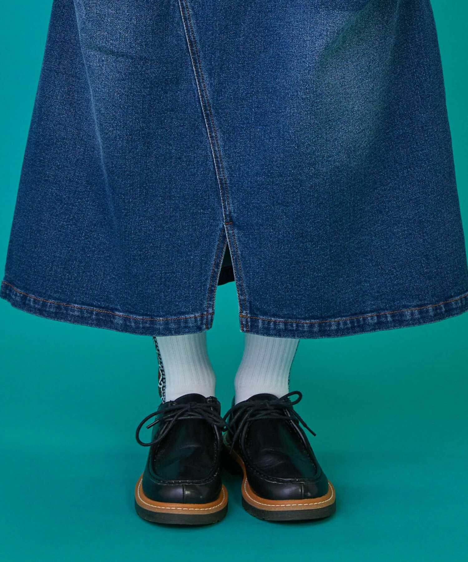 [FRAPBOIS] Curve Denim 3 半身裙，詳細圖片，黑色，6