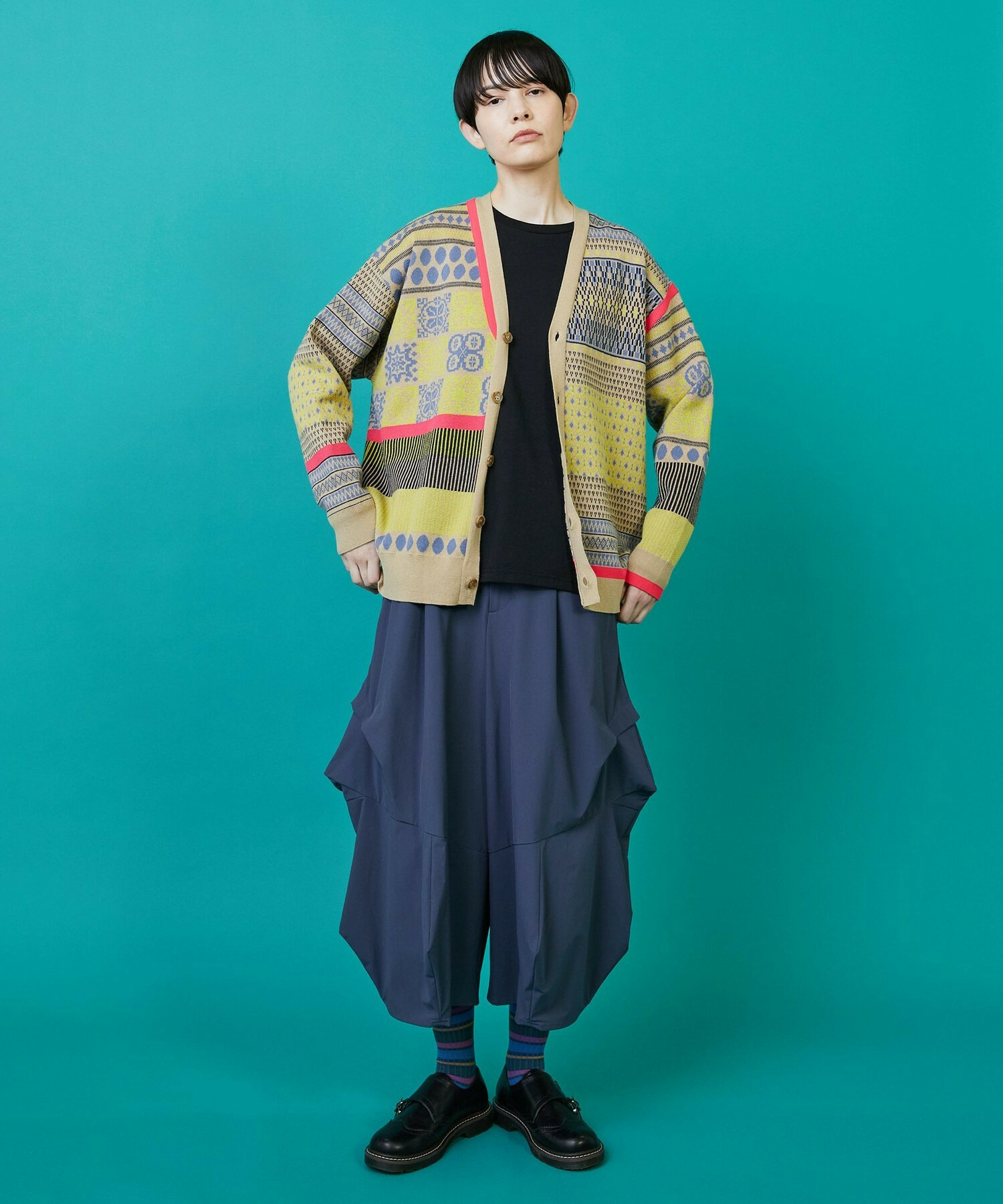 【FRAPBOIS】ミックスクロア カーディガン 詳細画像 ベージュ 19