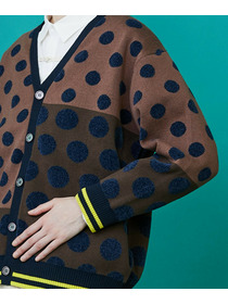 【FRAPBOIS】ドッツーニット カーディガン 詳細画像 ブラック系その他 4