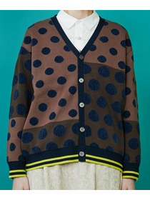 【FRAPBOIS】ドッツーニット カーディガン 詳細画像 ブラック系その他 5