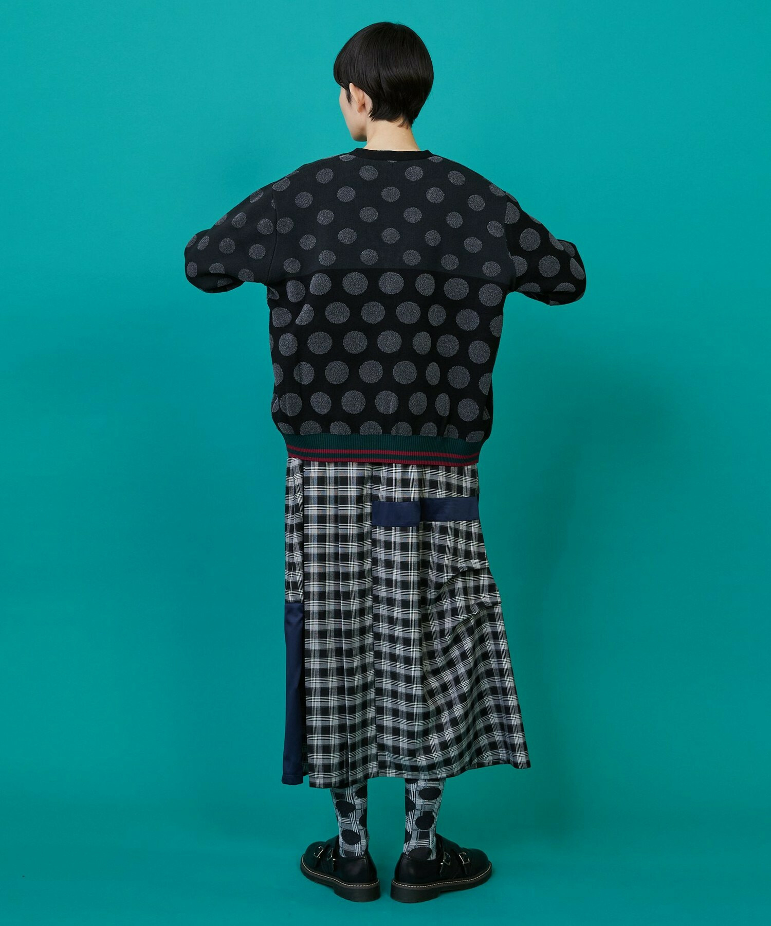 【FRAPBOIS】ドッツーニット カーディガン 詳細画像 ブラック系その他 13