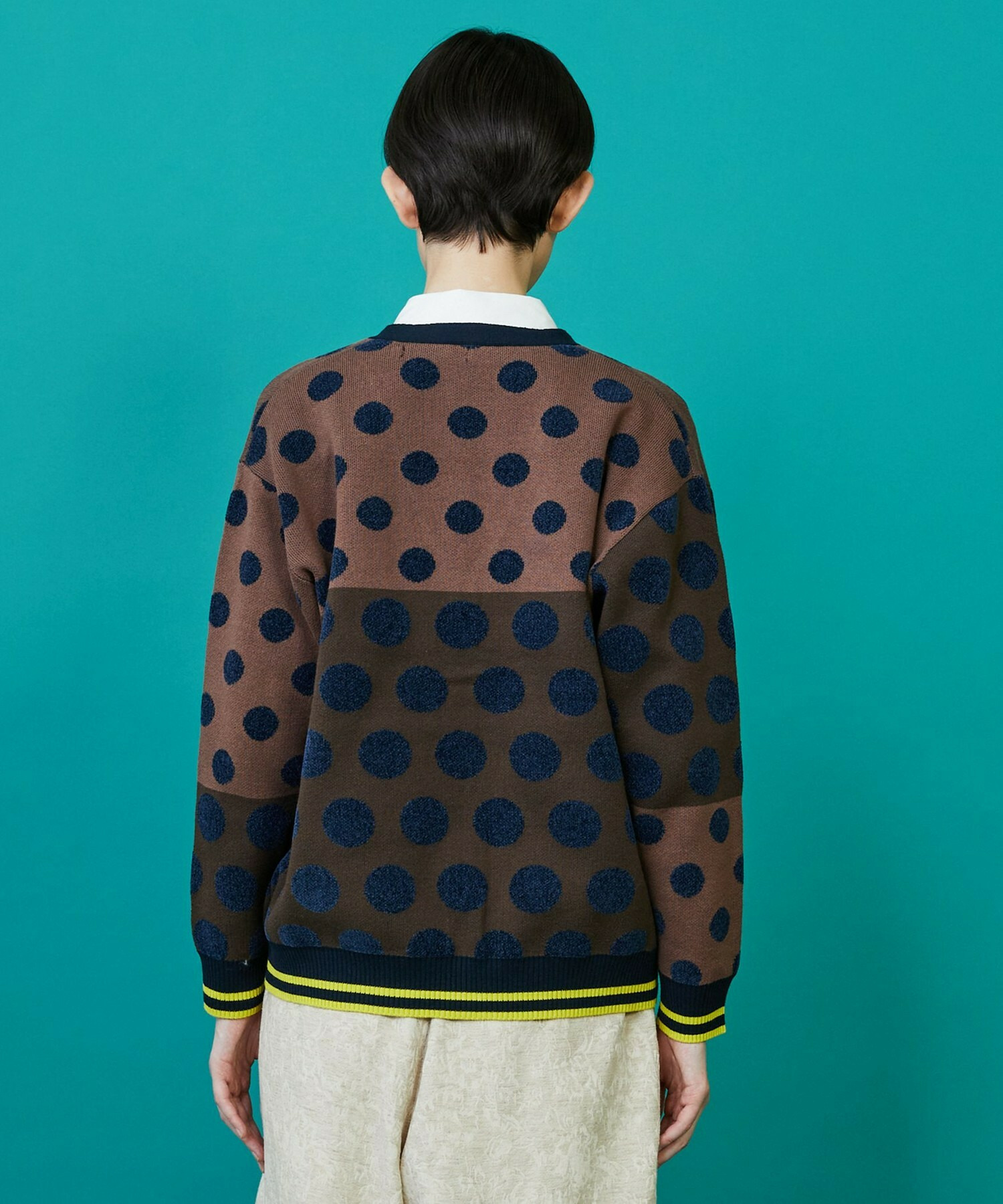 【FRAPBOIS】ドッツーニット カーディガン 詳細画像 ブラック系その他 2