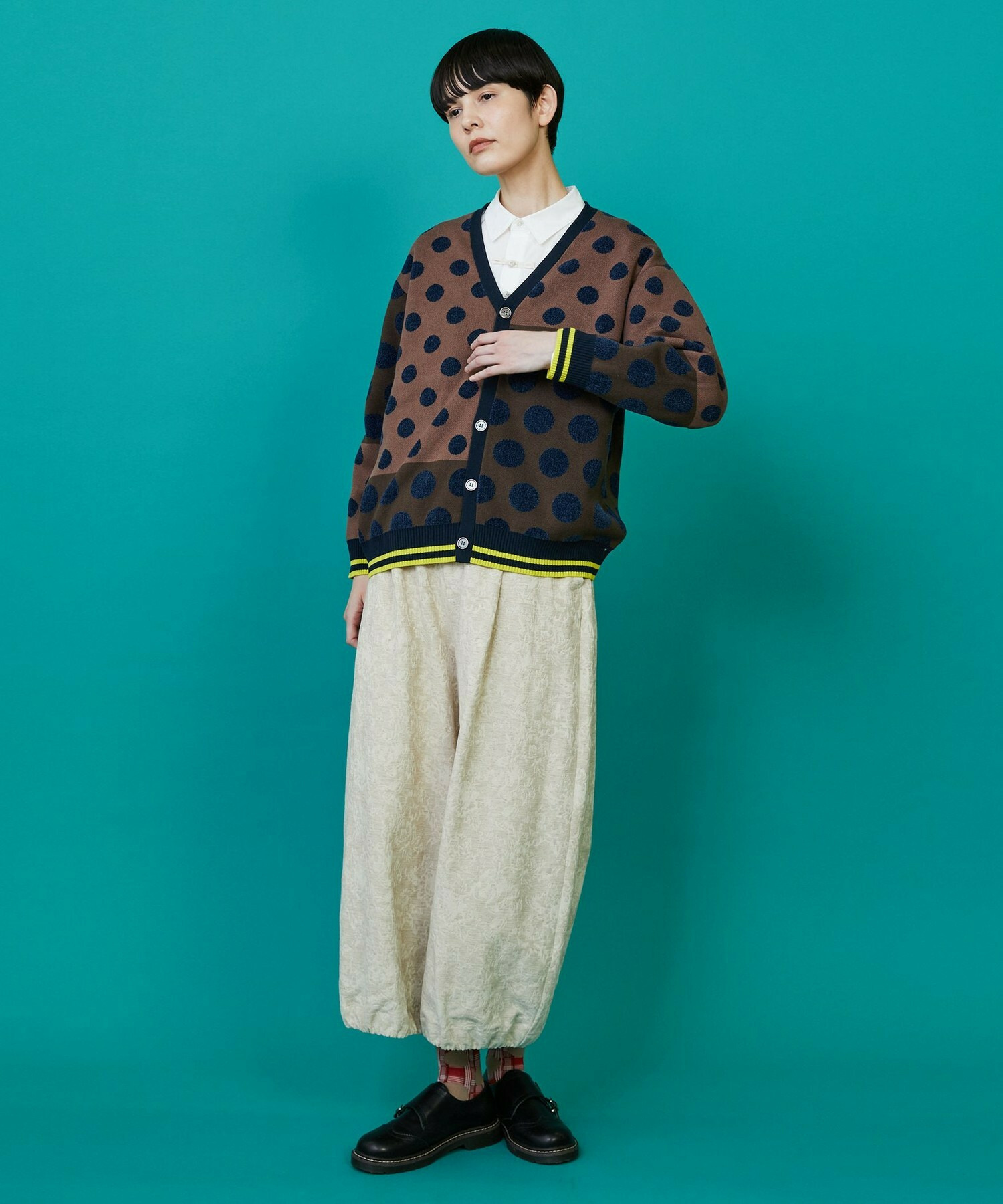 【FRAPBOIS】ドッツーニット カーディガン 詳細画像 ブラック系その他 6