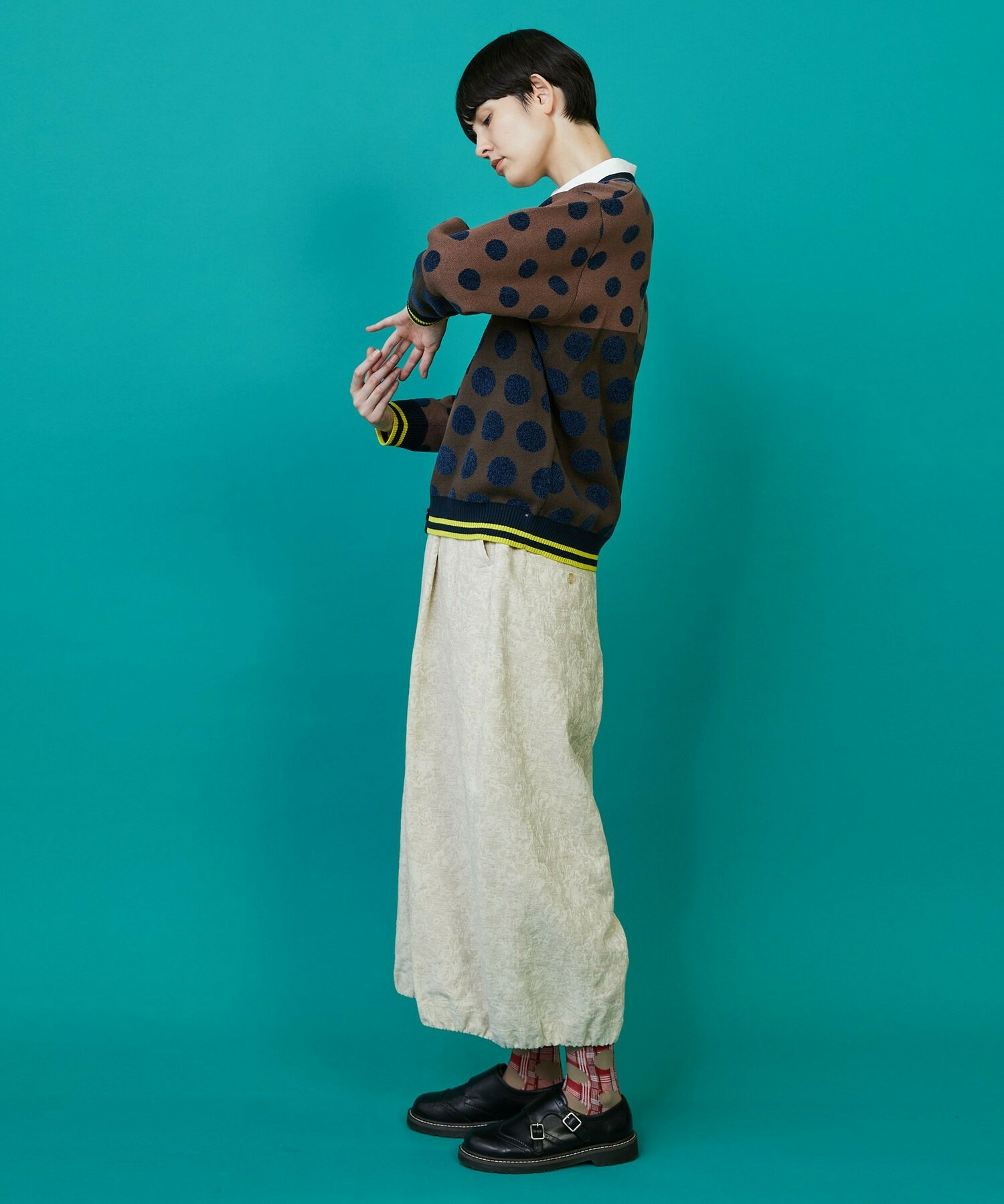 【FRAPBOIS】ドッツーニット カーディガン 詳細画像 ブラック系その他 7