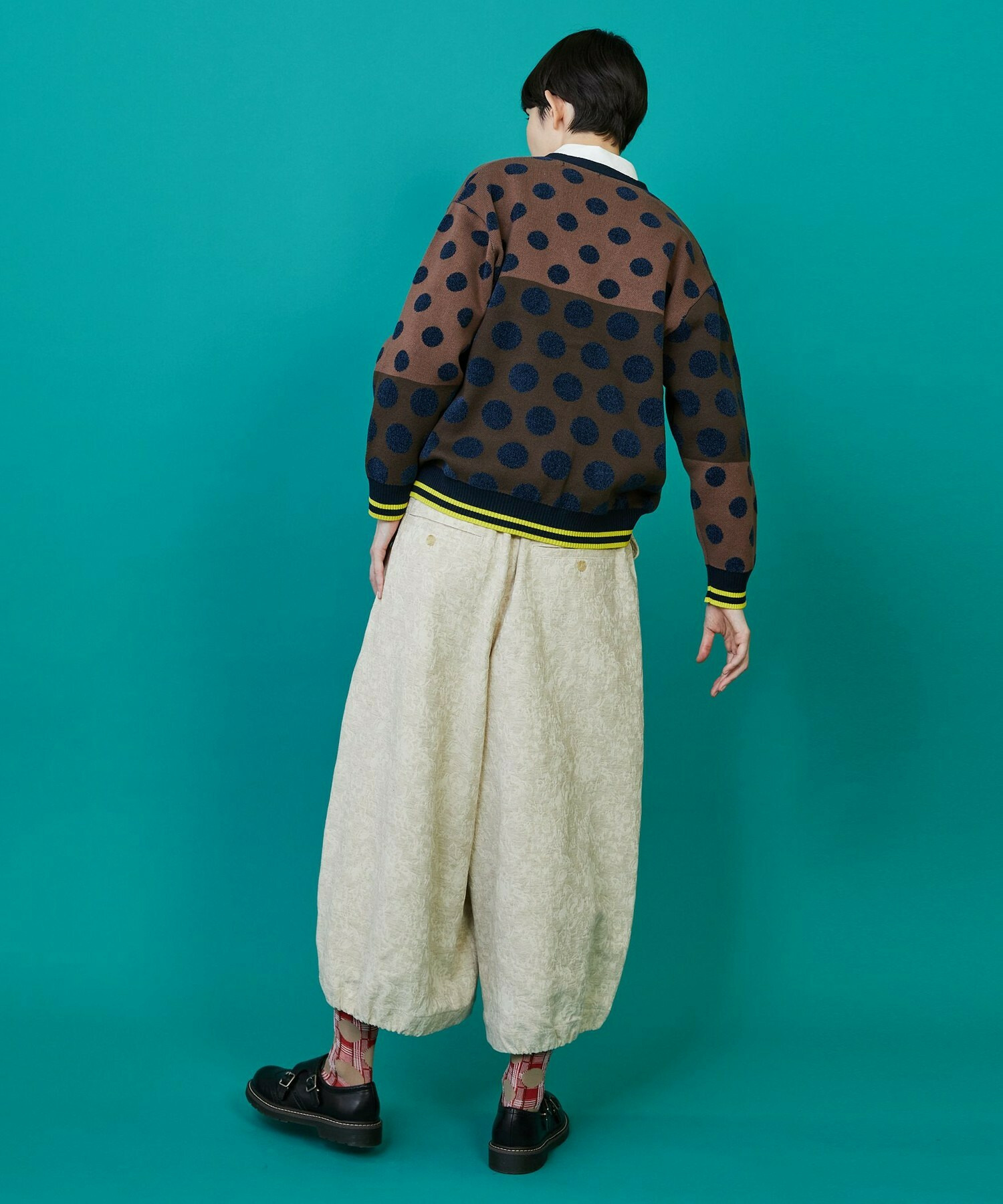 【FRAPBOIS】ドッツーニット カーディガン 詳細画像 ブラック系その他 8