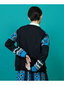 【FRAPBOIS】タイルニット カーディガン 詳細画像 ブラック 13