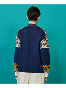 【FRAPBOIS】タイルニット カーディガン 詳細画像 ブラック 2