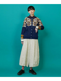 【FRAPBOIS】タイルニット カーディガン 詳細画像 ブラック 5