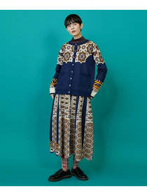 【FRAPBOIS】タイルニット カーディガン 詳細画像 ブラック 8