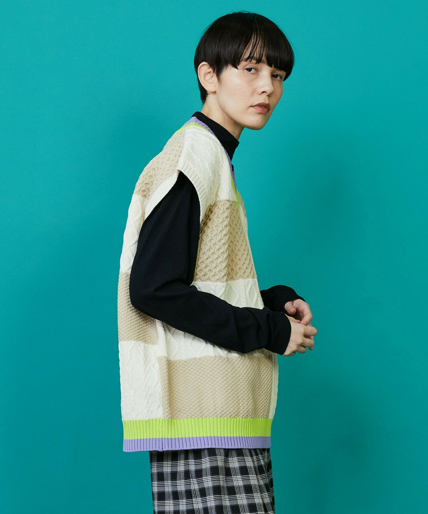 【FRAPBOIS】ケーブベスト 詳細画像 ネイビー 1