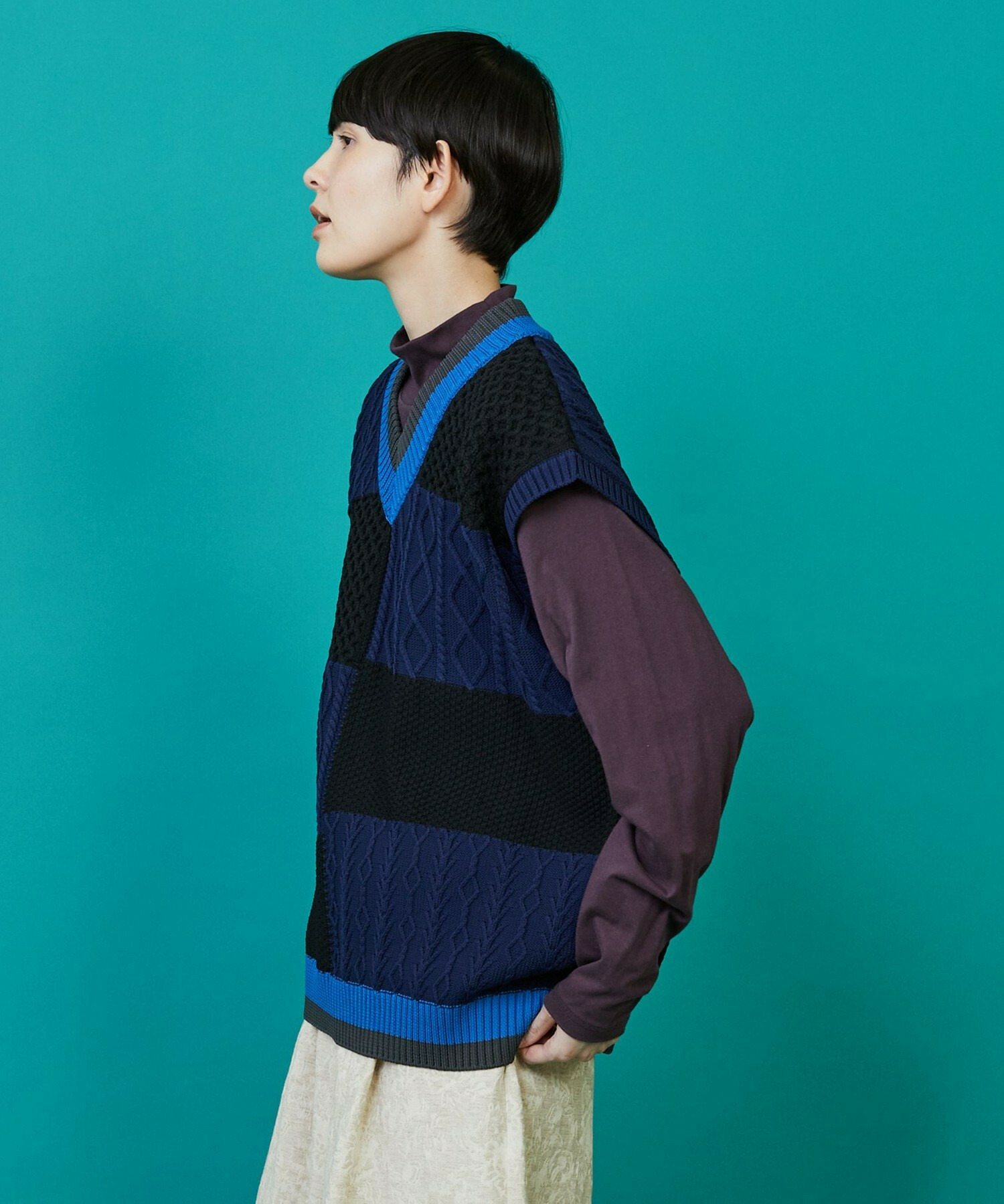 【FRAPBOIS】ケーブベスト 詳細画像 ネイビー 8