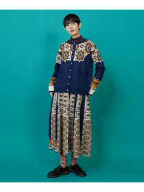 【FRAPBOIS】タイルニット スカート 詳細画像 ネイビー 14