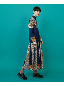 【FRAPBOIS】タイルニット スカート 詳細画像 ネイビー 16