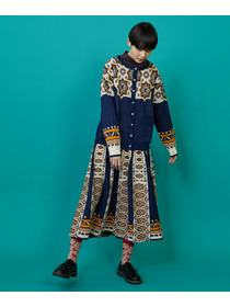 【FRAPBOIS】タイルニット スカート 詳細画像 ネイビー 17