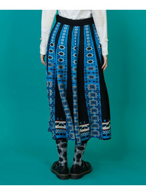 【FRAPBOIS】タイルニット スカート 詳細画像 ネイビー 2