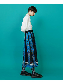 【FRAPBOIS】タイルニット スカート 詳細画像 ネイビー 7